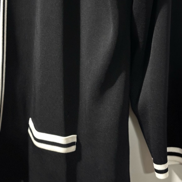 Exclusively Misook  classic Black Long Sleeve Open Front Cardigan Set Womens 1X - Picture 9 of 12